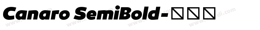 Canaro SemiBold字体转换